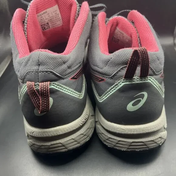 ASICS WOMENS GEL-VENTURE 8 TRAIL RUNNING SHOES CARRIER‎ GREY Pink 10 Hiking - Picture 2 of 8